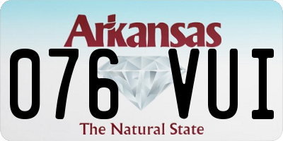AR license plate 076VUI
