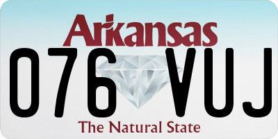 AR license plate 076VUJ