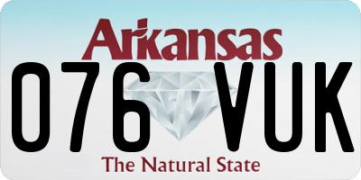 AR license plate 076VUK