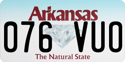 AR license plate 076VUO