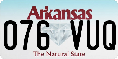 AR license plate 076VUQ