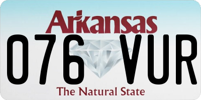 AR license plate 076VUR