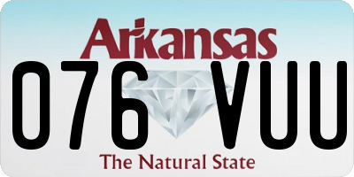 AR license plate 076VUU