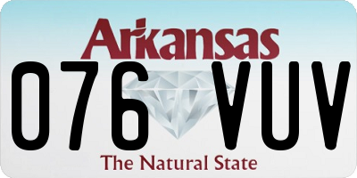 AR license plate 076VUV
