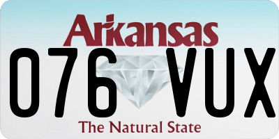 AR license plate 076VUX
