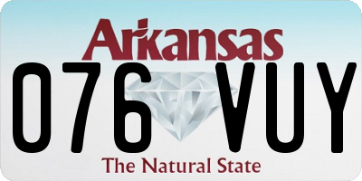 AR license plate 076VUY