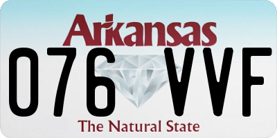 AR license plate 076VVF