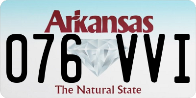 AR license plate 076VVI