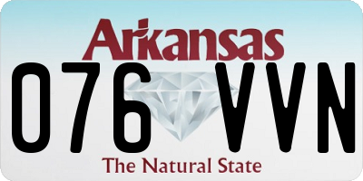 AR license plate 076VVN