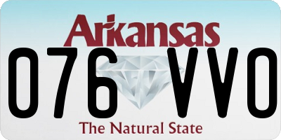 AR license plate 076VVO