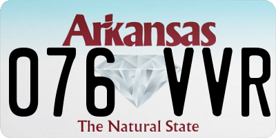 AR license plate 076VVR