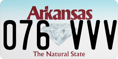 AR license plate 076VVV