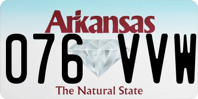 AR license plate 076VVW
