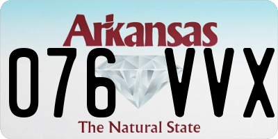 AR license plate 076VVX