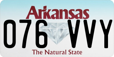 AR license plate 076VVY