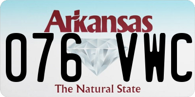 AR license plate 076VWC