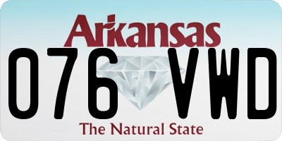 AR license plate 076VWD