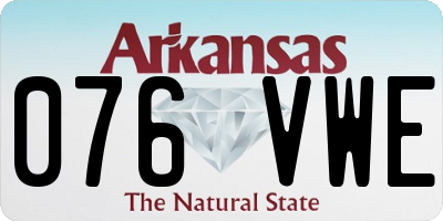 AR license plate 076VWE