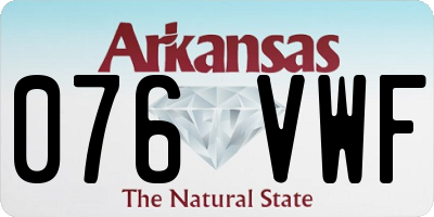 AR license plate 076VWF