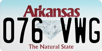 AR license plate 076VWG