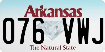 AR license plate 076VWJ