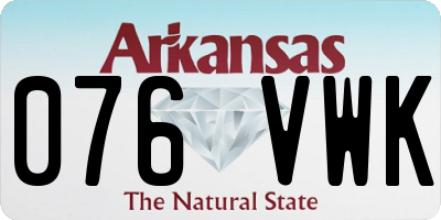 AR license plate 076VWK