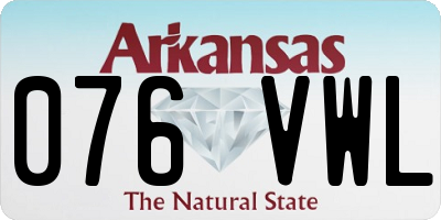 AR license plate 076VWL