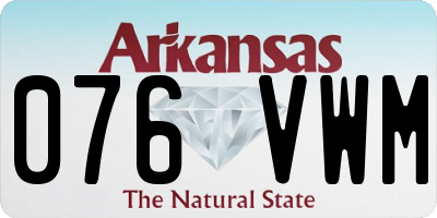 AR license plate 076VWM