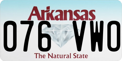 AR license plate 076VWO