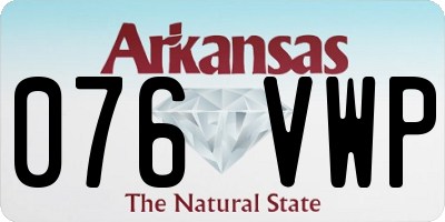 AR license plate 076VWP