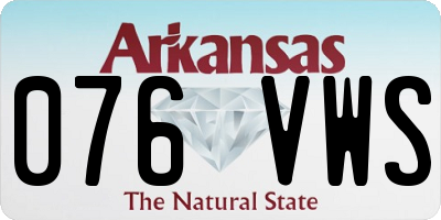 AR license plate 076VWS