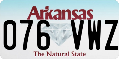 AR license plate 076VWZ