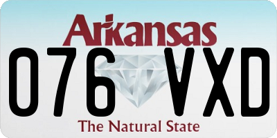 AR license plate 076VXD
