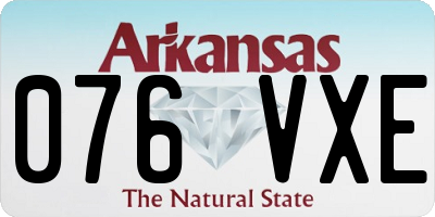 AR license plate 076VXE