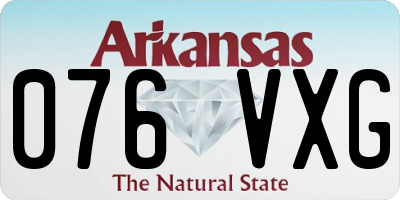 AR license plate 076VXG