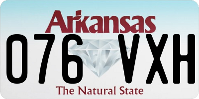 AR license plate 076VXH