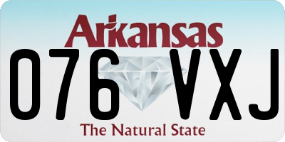 AR license plate 076VXJ