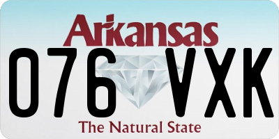 AR license plate 076VXK
