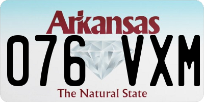 AR license plate 076VXM