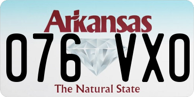 AR license plate 076VXO