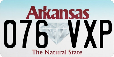 AR license plate 076VXP