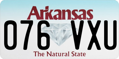 AR license plate 076VXU