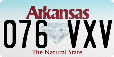 AR license plate 076VXV