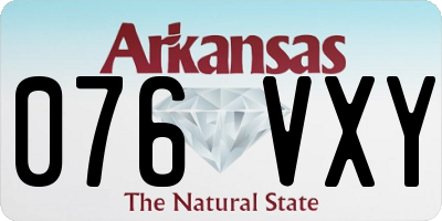 AR license plate 076VXY