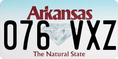 AR license plate 076VXZ