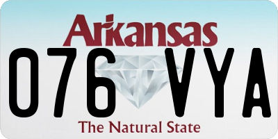 AR license plate 076VYA