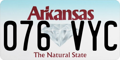 AR license plate 076VYC
