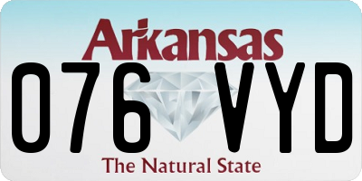 AR license plate 076VYD