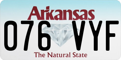 AR license plate 076VYF