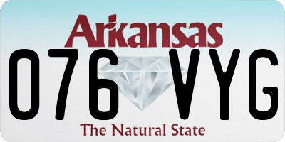 AR license plate 076VYG